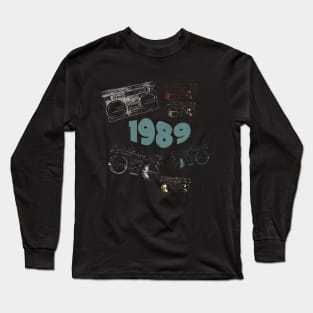 1989 on retro music Long Sleeve T-Shirt